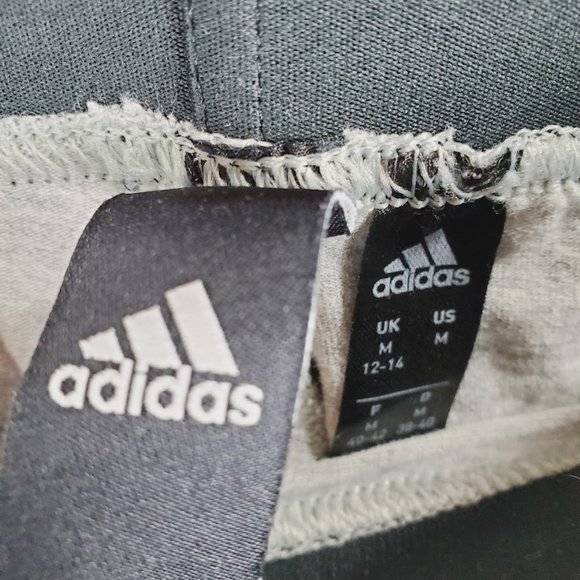 Girls Adidas Athletic Leggings Size Large 12 14 Grey Black - Picture 2 of 4
